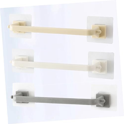 STOBOK 2Pcs Plastic Towel Bar Set Durable Space Saving Bathroom Holder