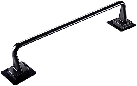 Heavy Duty No Drill Plastic Towel Bar Black