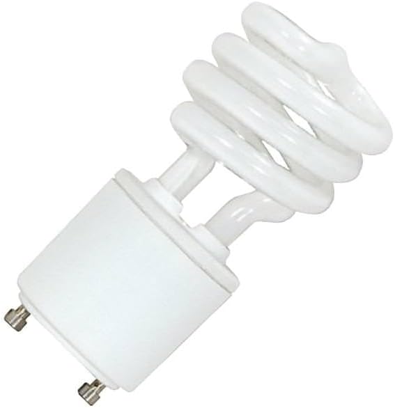 Satco 13W Mini Spiral Fluorescent T2 Bulb 4100K GU24 Base