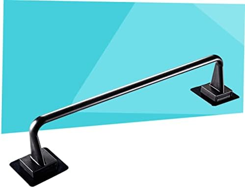 Heavy Duty No Drill Plastic Towel Bar Black