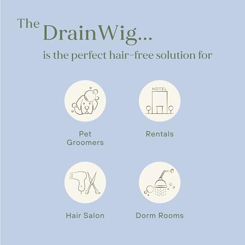 DrainWig Hair Stopper 12-Pack for Showers Sinks and Bathtubs