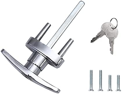 Wedelweib Garage Door T Handle Lock with 2 Keys and Mounting Bolts