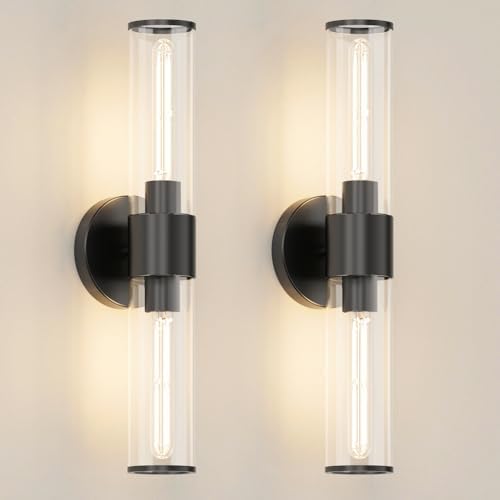 Daunton Matte Black Wall Sconces Set of Two