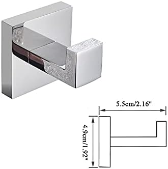 Chrome Towel Rail Holder with Hooks for Bathroom and Kitchen