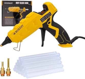 RUBAST Heavy Duty Hot Glue Gun with 60100W Dual Power and 2 Nozzles