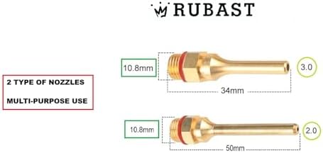 RUBAST Heavy Duty Hot Glue Gun with 60100W Dual Power and 2 Nozzles