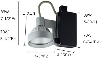 Jesco Lighting HMH701T4NF70B Contempo Track Light Black