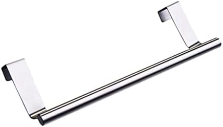 Gadpiparty 2Pcs Stainless Steel Door Towel Bar Hanger Durable Space-Saving
