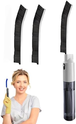 Hard Bristle Crevice Cleaning Brush with Replacement - Black