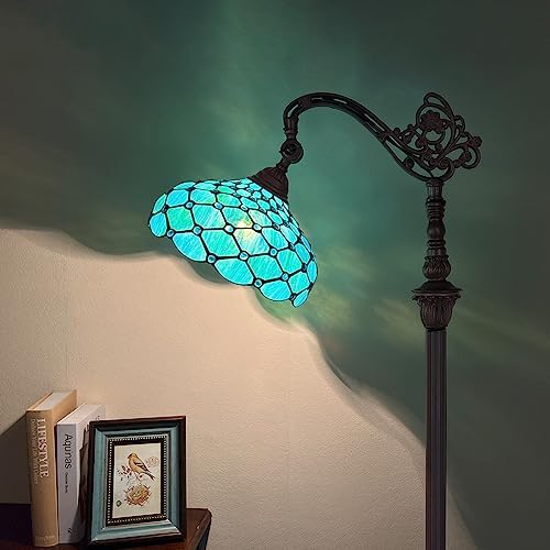 Capulina Tiffany Floor Lamp with Adjustable Angle