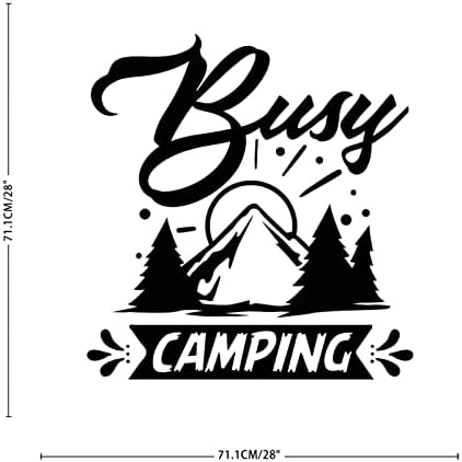 Busy Camping Bathroom Wall Sticker Reusable Decal