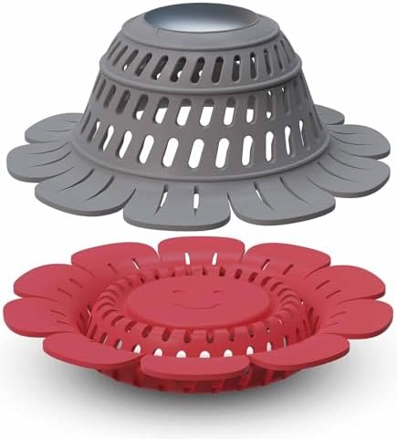 TAPPOP Drain Hair Catcher 2 Pack - Foldable for Shower and Bathtub
