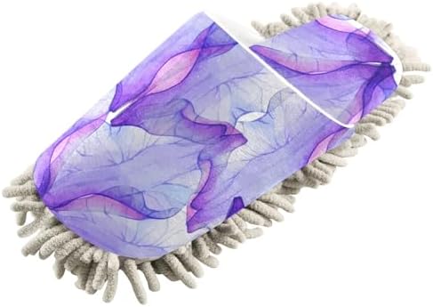 Sinestour Purple Flower Petal Mop Slippers for Floor Cleaning 1