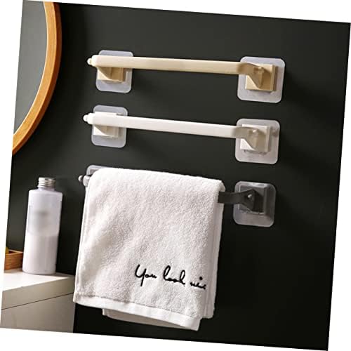 STOBOK 2Pcs Plastic Towel Bar Set Durable Space Saving Bathroom Holder