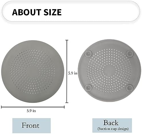KYHSOM Round Shower Drain Cover 2 Pack Grey White