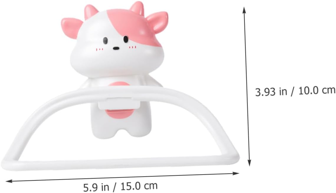 Happyyami Cartoon Cow Towel Holder Over The Door Rack 1