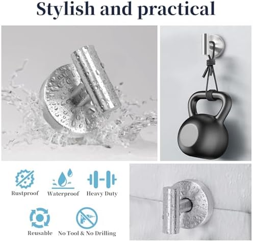 Gohiuo 4-Pack Suction Cup Hooks for Shower and Kitchen