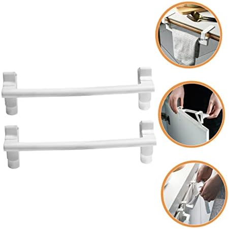 2Pcs Plastic Towel Holders Wall Mounted Storage Rack