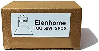 Elenhome 2pcs 50W GU10 Halogen Bulbs 2800K Warm White Dimmable