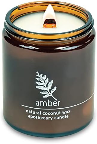 Hemlock Park Crackling Wood Wick Candle Amber 8 oz