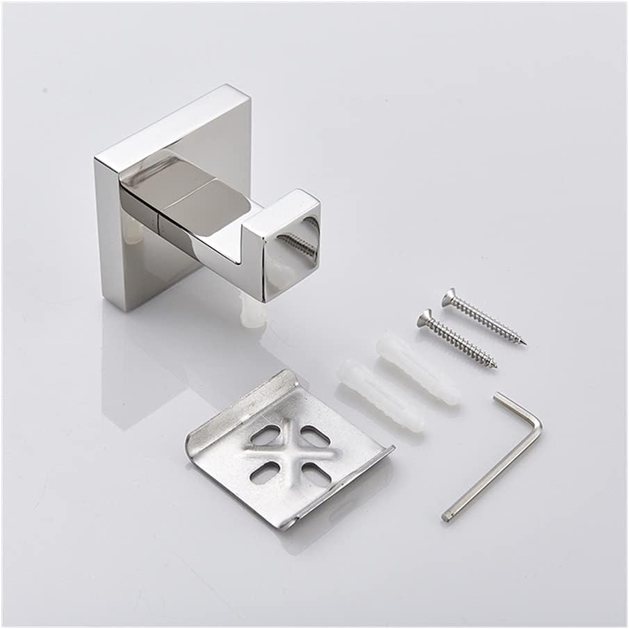 Chrome Towel Rail Holder with Hooks for Bathroom and Kitchen
