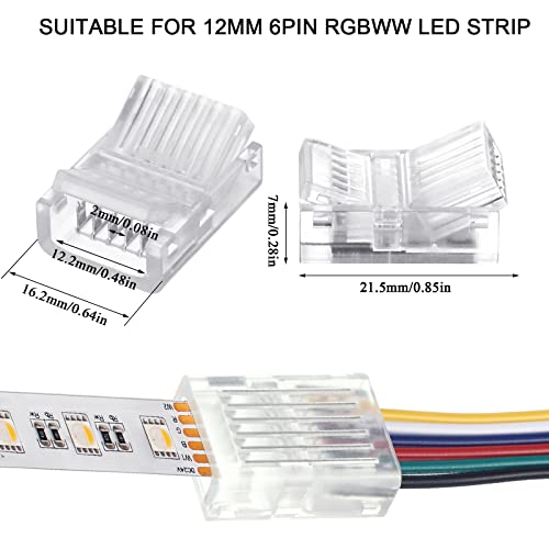 Flutesan 10 Packs Solderless LED Strip Connectors