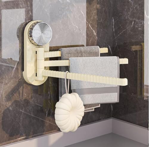 YUURO 180 Rotating Towel Rack with 3 Bars