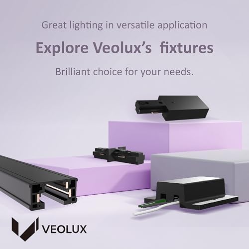 VEOLUX H Track Live End Connector in Black
