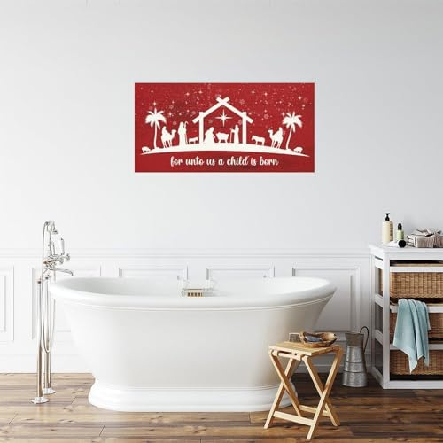 Merry Christmas Oh Holy Night Reusable Wall Decal