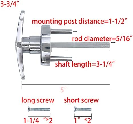 Wedelweib Garage Door T Handle Lock with 2 Keys and Mounting Bolts