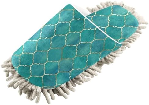 Sinestour Teal Mop Slippers for Floor Cleaning
