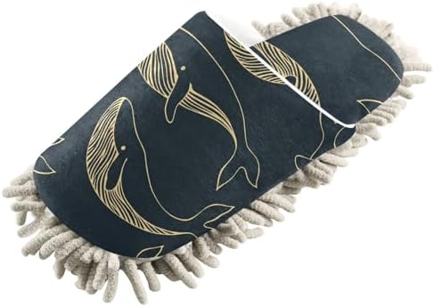 Sinestour Whale Mop Slippers for Floor Cleaning