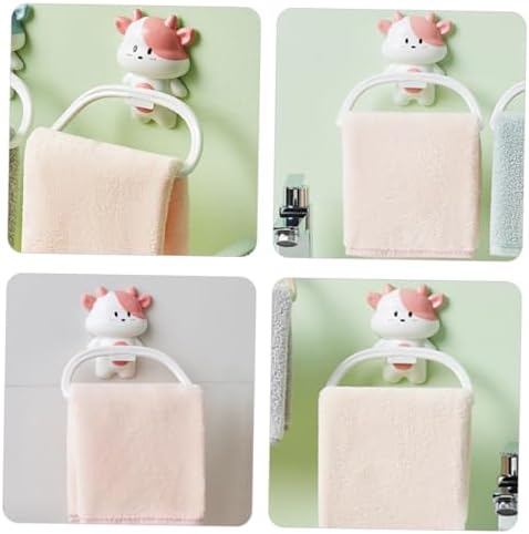 Happyyami Cartoon Cow Towel Holder Over The Door Rack 1
