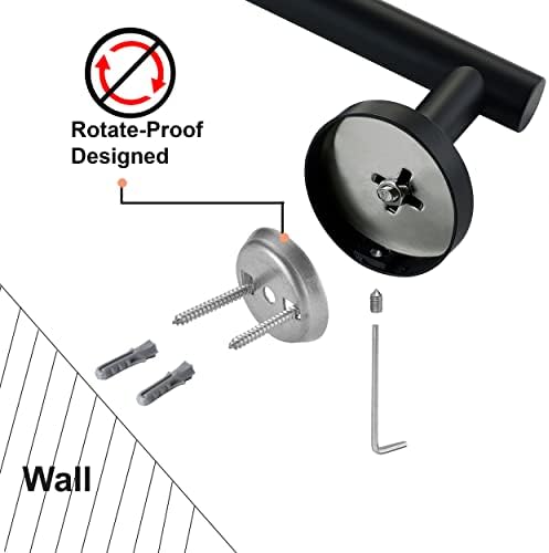 Nolimas 9 Inch Matte Black Towel Holder for Bathroom and Kitchen