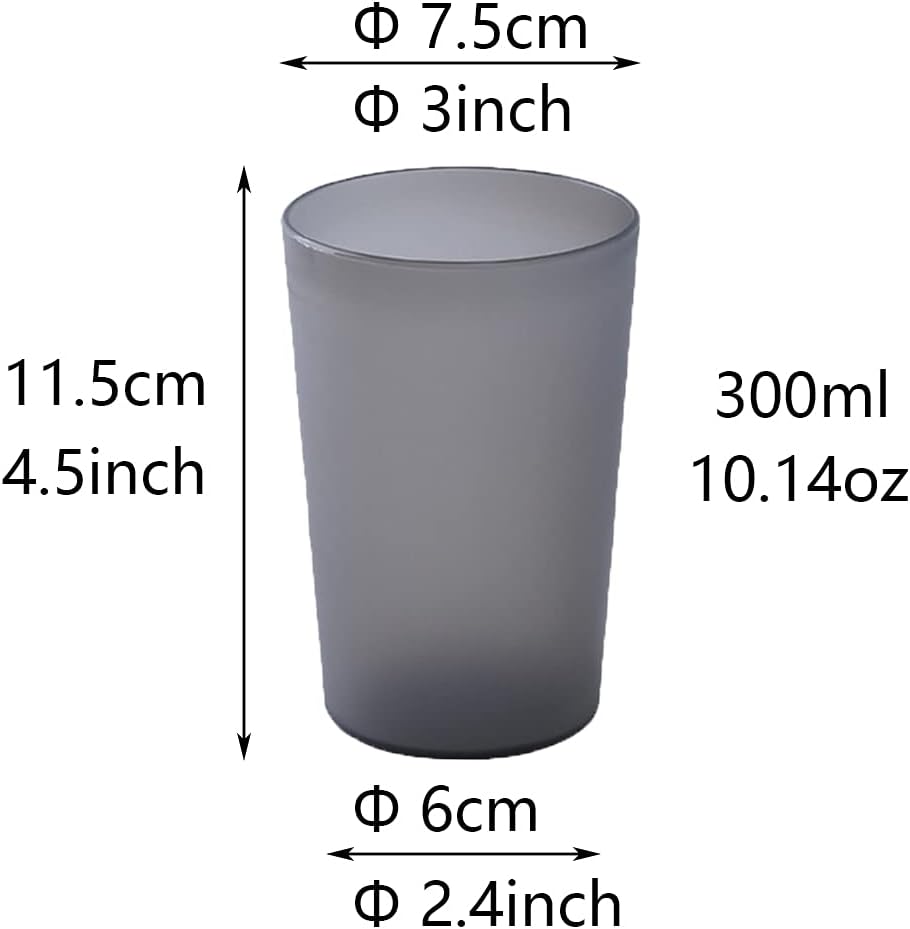 RabyLeo Simple Drinking Cup 300ml Travel Container for Toothbrush More