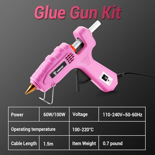 DEKOPRO Heavy Duty Dual Temp Hot Glue Gun Kit