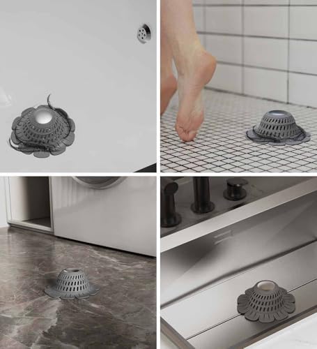 TAPPOP Drain Hair Catcher 2 Pack - Foldable for Shower and Bathtub