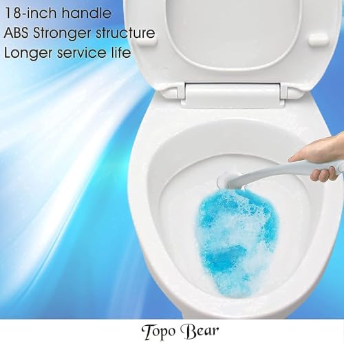Topo Bear Toilet Brush Holder with 72 Refills and Fresh Scent