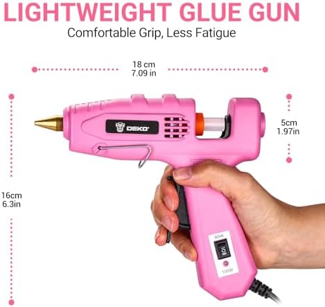 DEKOPRO Heavy Duty Dual Temp Hot Glue Gun Kit