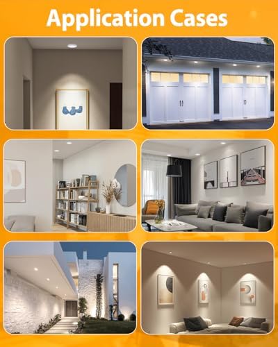 POPANU 4 Inch LED Rechargeable Recessed Light 6 Pack