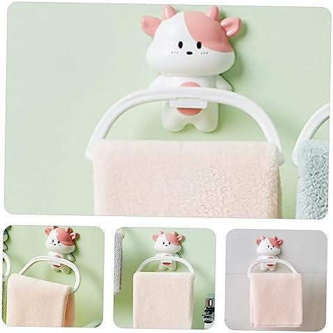 Happyyami Cartoon Cow Towel Holder Over The Door Rack 1