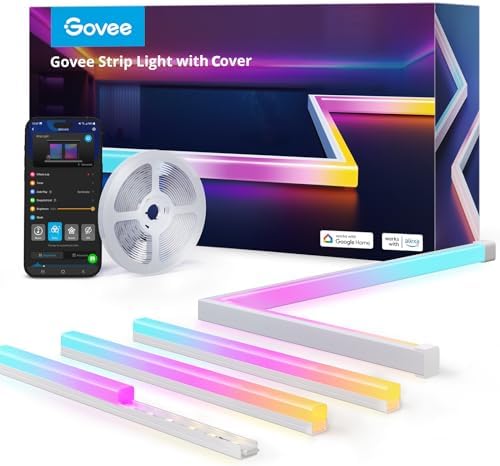 Govee 164ft RGBIC LED Strip Lights with Covers 1