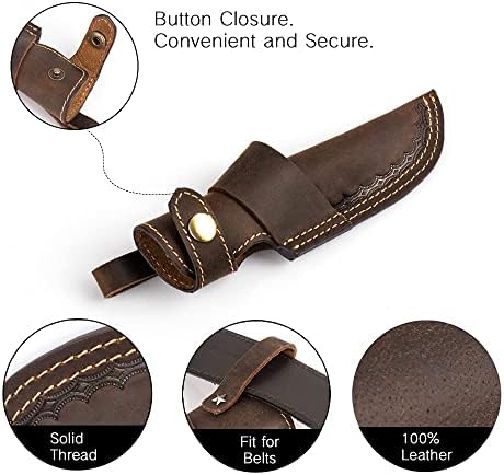 Gentlestache Belt Knife Sheath Dark Brown
