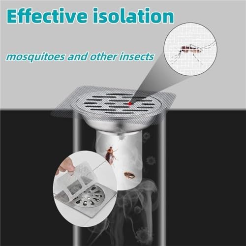 100Pcs Floor Drain Sticker with Hair Catcher