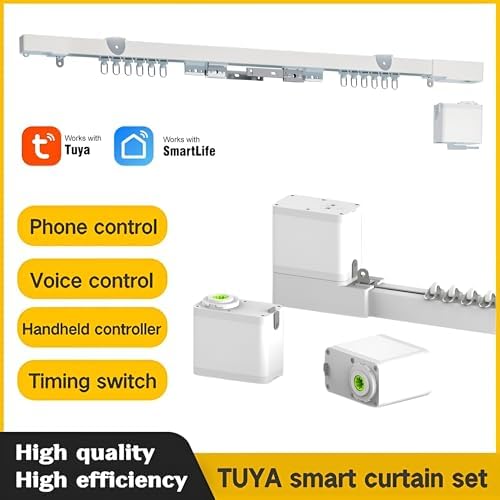 Smart Curtain Track System with Mini Zigbee Motor and App Control