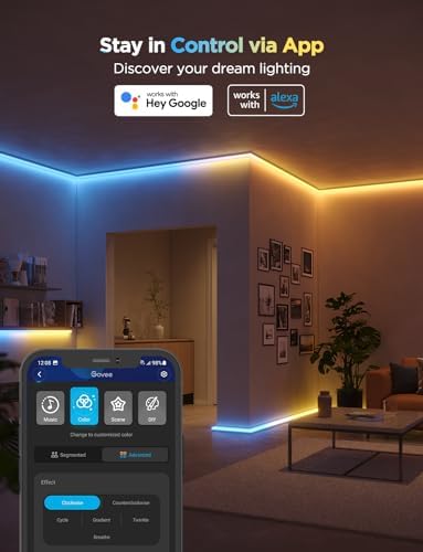 Govee 164ft RGBIC LED Strip Lights with Covers 1