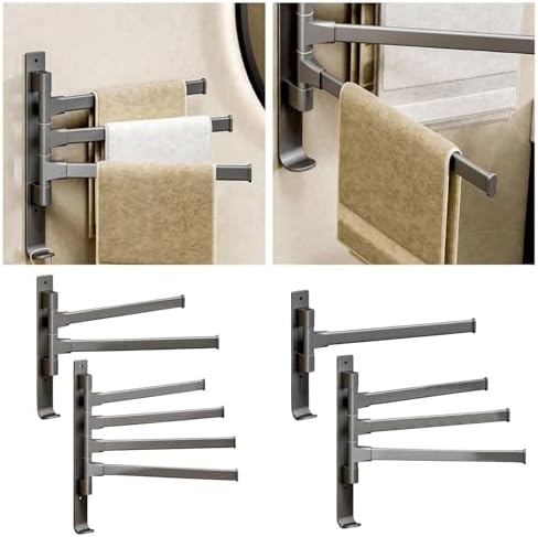 Swivel Foldable Towel Bar Ladder with Hook Hanger