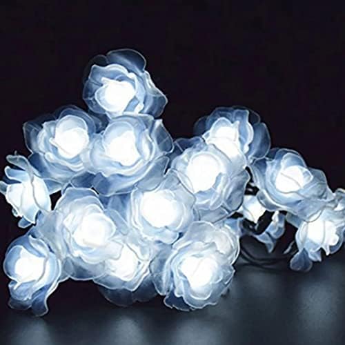 WONFAST Solar Flower String Lights - 20LED Rose White 2 Mode