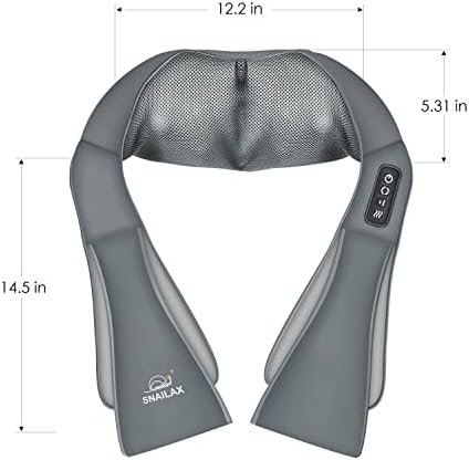 Snailax Shiatsu Neck Massager with Heat and Deep Kneading