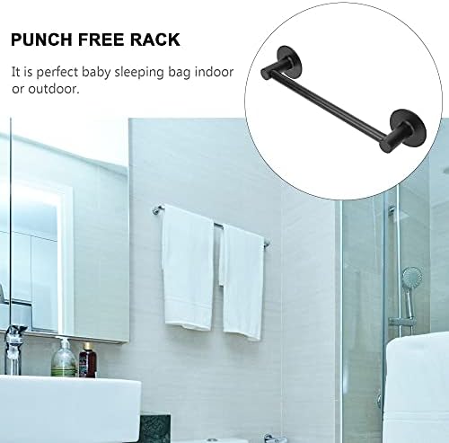 BOCbco Black Towel Rail Wall Mounted